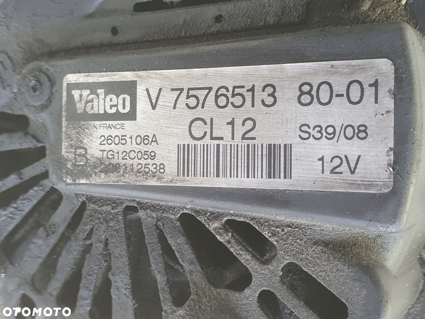 Peugeot 308 1.6 VTI ALTERNATOR valeo V757651380 - 2