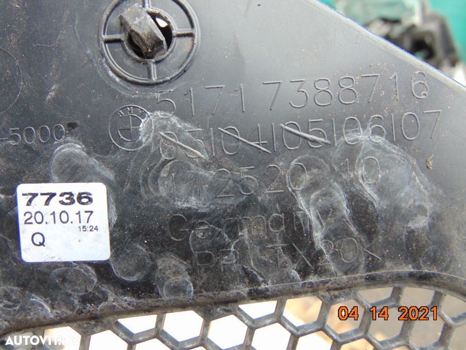 Scut frontal dreapta BMW g30 G31 G32 G38 scut capac sub bara bmw seria 5 - 3