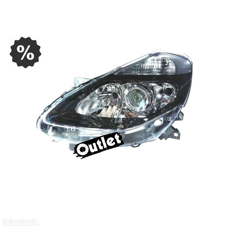 R015665C1 FAROL ESQ OPTICAS PARA RENAULT CLIO III COLLECTION 09-12 PRETO - 1