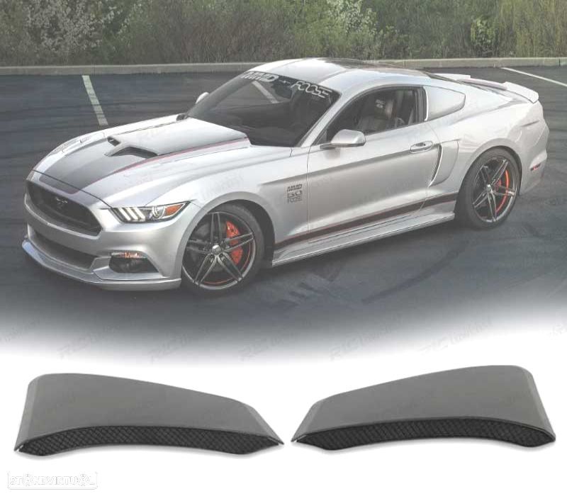 ENTRADAS DE AR ​​LATERAIS FORD MUSTANG LOOK GT 15-19 PRETO - 1