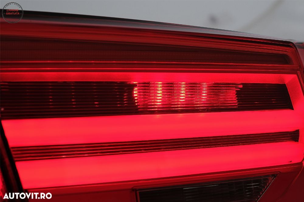 Stopuri LED BMW Seria 3 F30 (2011-2019) Rosu Clar LCI Design cu Semnal Dinamic Sec- livrare gratuita - 12
