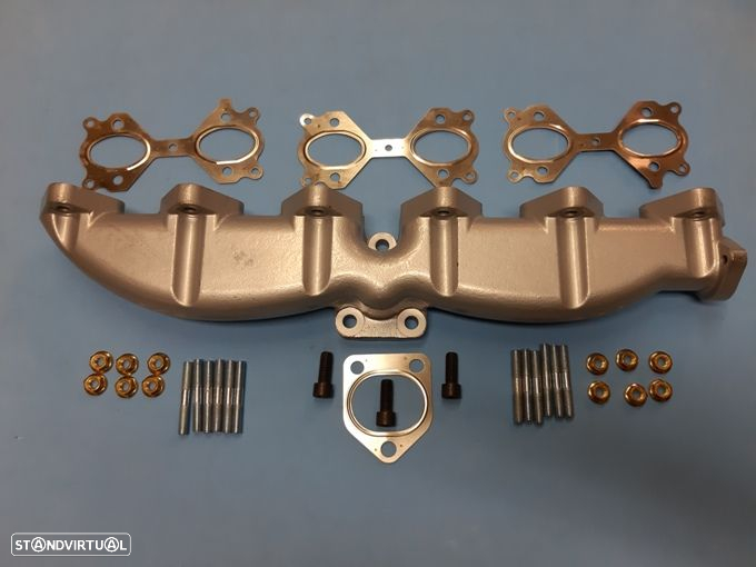 Coletor / Colector de escape em ferro Bmw E46 E60 E61 E65 X3 X5 525D 530D  NOVO - 2
