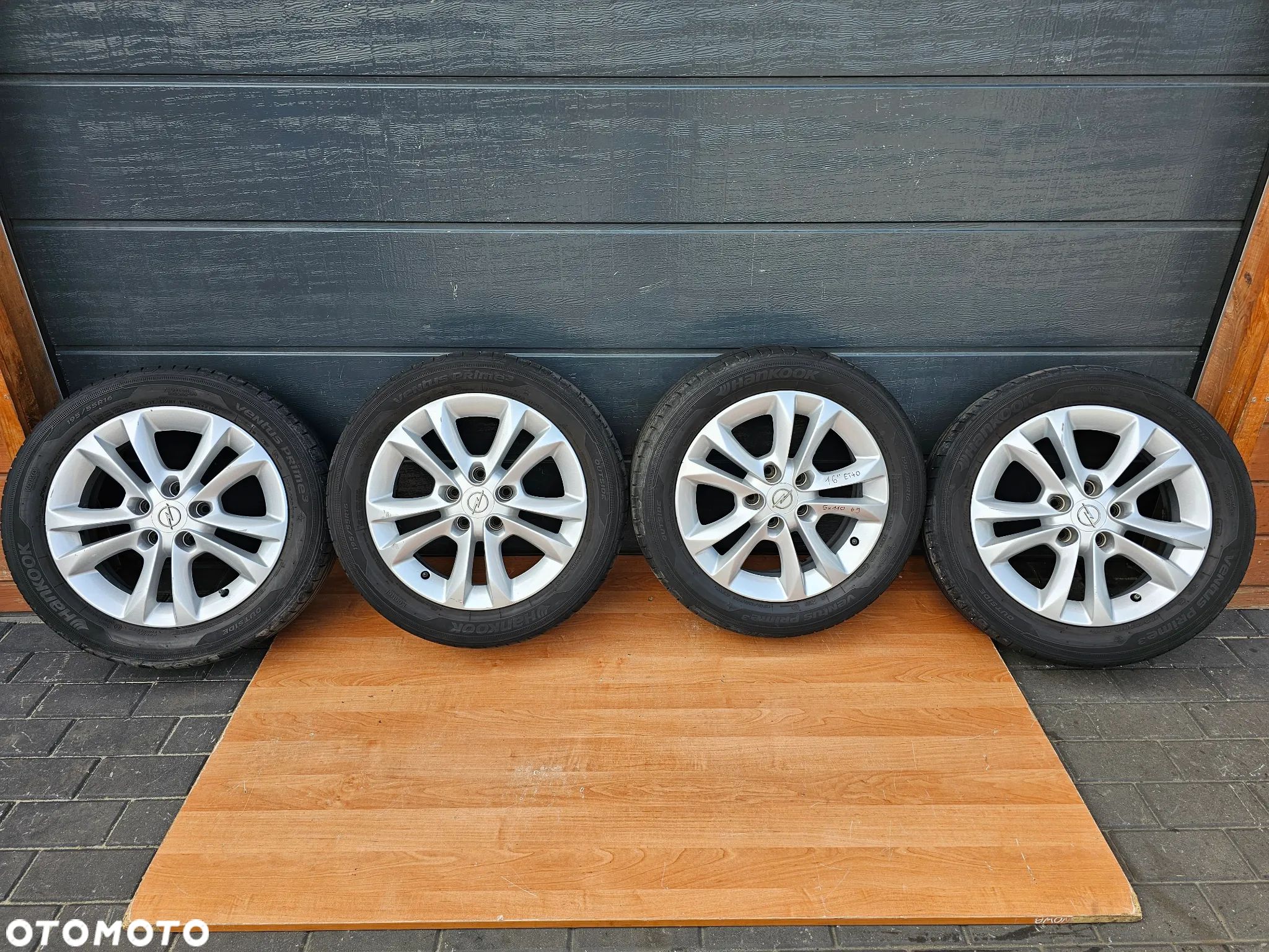 KOŁA FELGI ALUMINIOWE OPONY LETNIE OPEL VECTRA ASTRA ZAFIRA SIGNUM MERIVA 16" 5x110 ET40 195/55/16 - 1