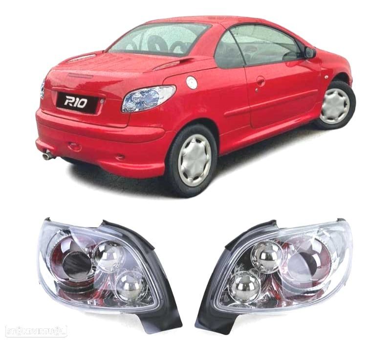 PILOTOS PEUGEOT 206 CC 98-09 FUNDO CROMADO - 1