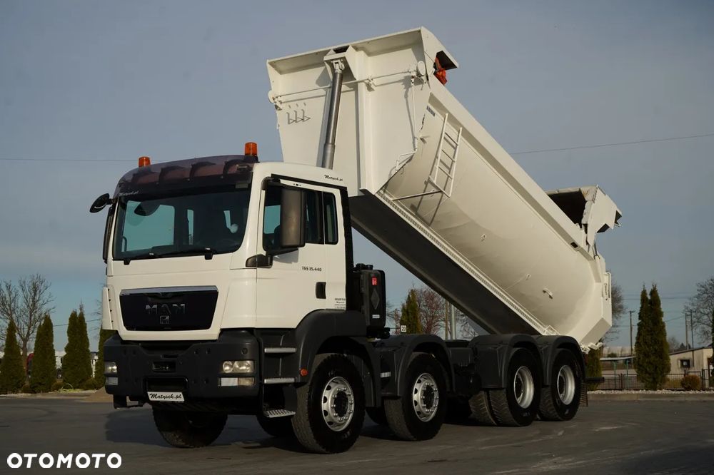 MAN TGS 35.440 / 8X4 / WYWROTKA TYLNOZSYPOWA / HYDROKLAPA / MANUAL  / EURO 5 - 1