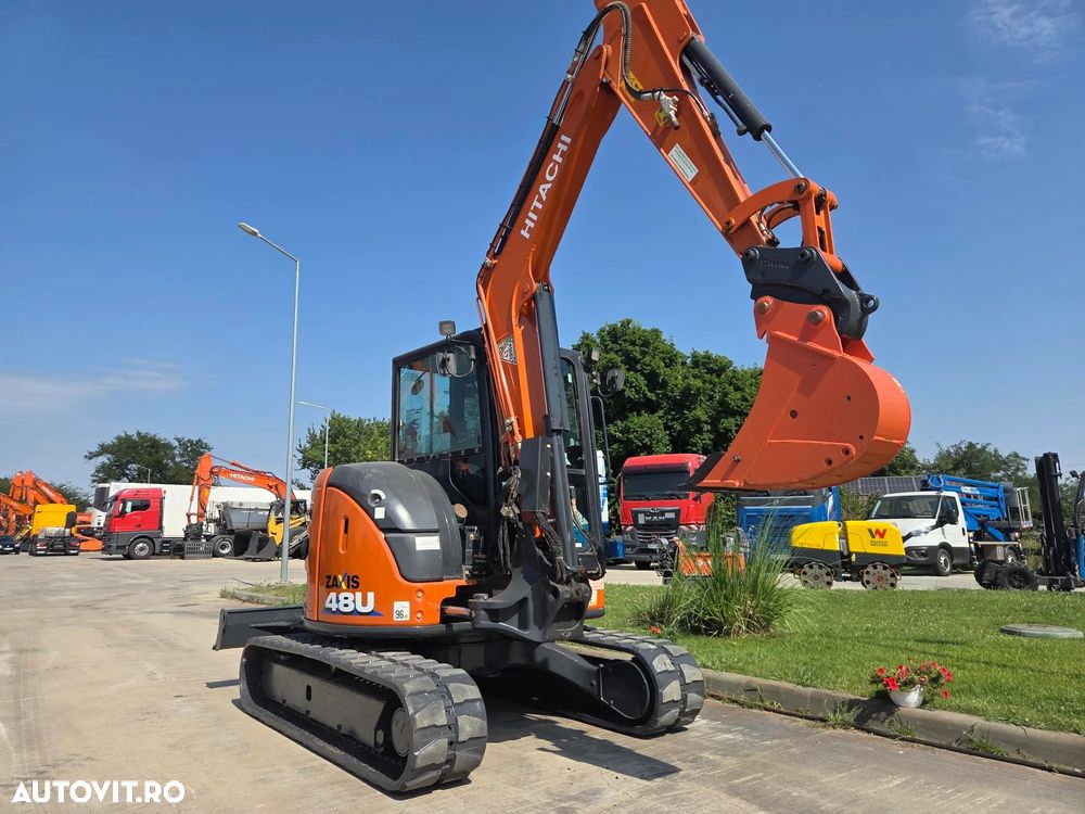 Hitachi ZX48U-6, 2023, 2.658t, 5 TONE, CUPLA RAPIDA+3 CUPE NOI, inst picon pe brate, lama nivelare, ad sapare 4m, ridica 3t, latime 2m, antifurt, aer cond, produs in JAPONIA, posibilitate leasing 4 ani, PROMOTIE 39.500 EUR+tva - 17