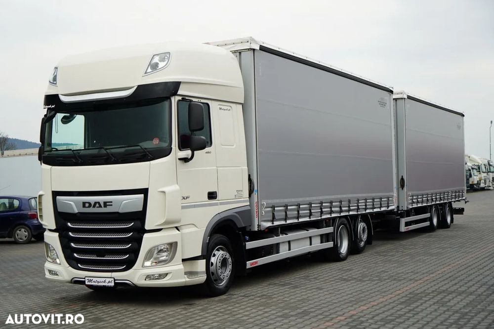 DAF XF 480 / COMBINAȚIE TANDEM / SSC / PUNTE RIDICATĂ / REMORCA WECON / SAF / - 2
