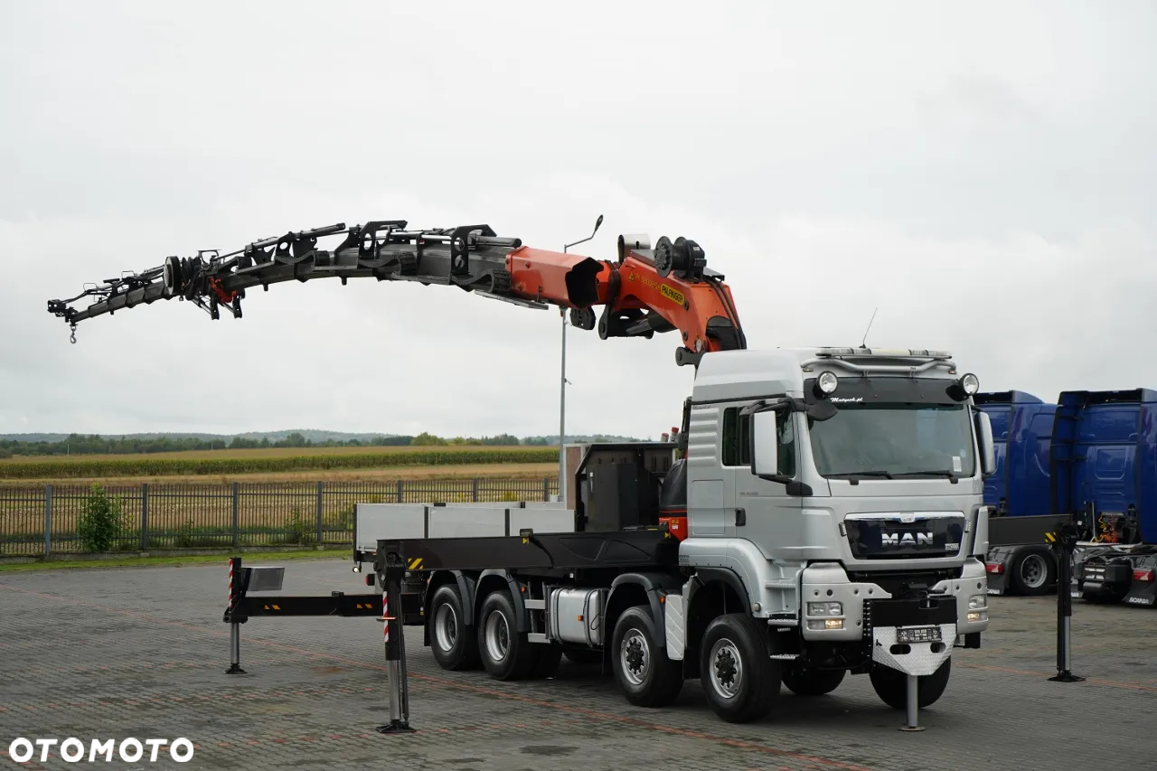 MAN TGS 41.480 / 8X6 / SKRZYNIOWY + HDS PALFINGER PK 92002-SH F + FLY JIB 170 E / WYSIĘG 34 M / MAX UDŹWIG 26 000 KG / STEROWANIE RADIOWE / 5 PODPÓR / 7 FUNKCJI / FULL SERWIS MAN / FULL SERWIS PALFINGER - 6