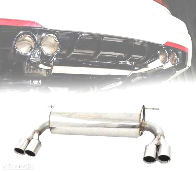 PANELA ESCAPE DEPORTIVA BMW F30 F31 320 316 LOOK M DUPLA SAÍDA - 1