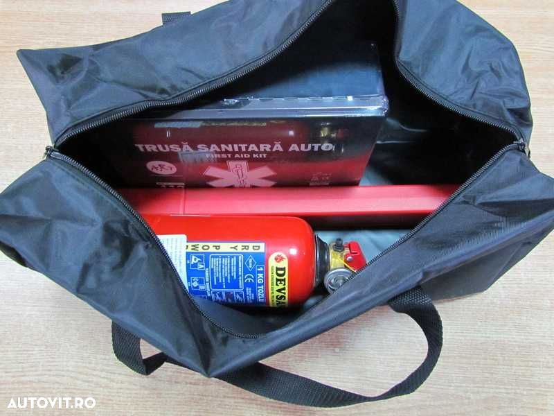 Kit siguranta auto rutiera Trusa Medicala,2x Triunghiuri,Stingator - 5