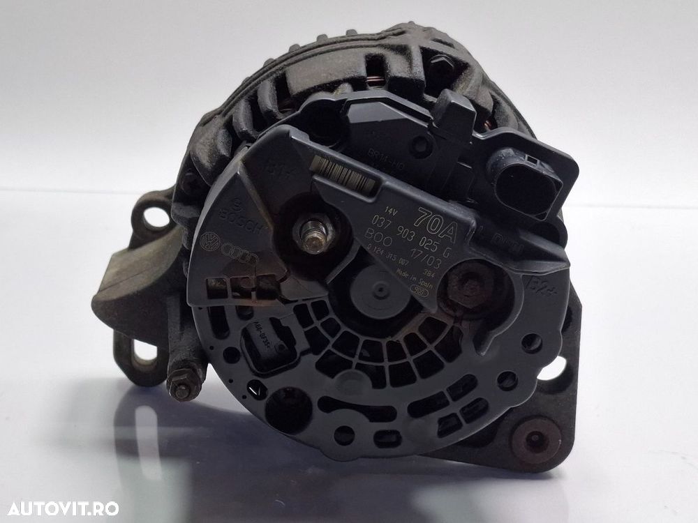 Alternator SKODA FABIA 6Y2 1999 - 20081.4 16V AUA, BBY, BKY BOSCH 0124315007 037903025G - 2