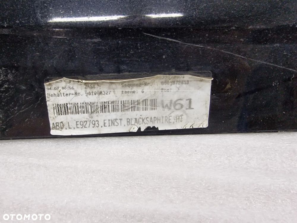 BMW E92 / E93 06- LEWA LISTWA PROGOWA / NAKŁADKA PROGU , NR 51777130873 , NR AUKCJI PR262 - 11