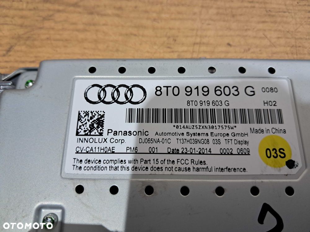 Ekran monitor wyświetlacz LCD nawigacji AUDI A4 B8 A5 8T Q5 8R - 5