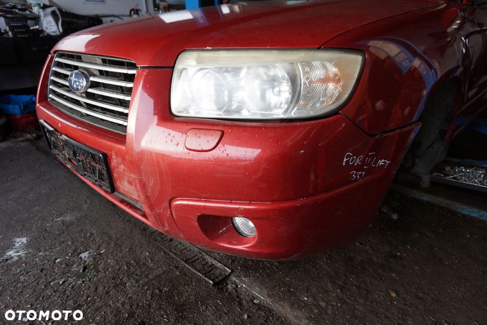 MASKA ZDERZAK BŁOTNIKI LAMPY FORESTER II SG LIFT 33J  SUBARU 2006-2008 CZERWONY GARNET PRZÓD KOMPLETNY - 8