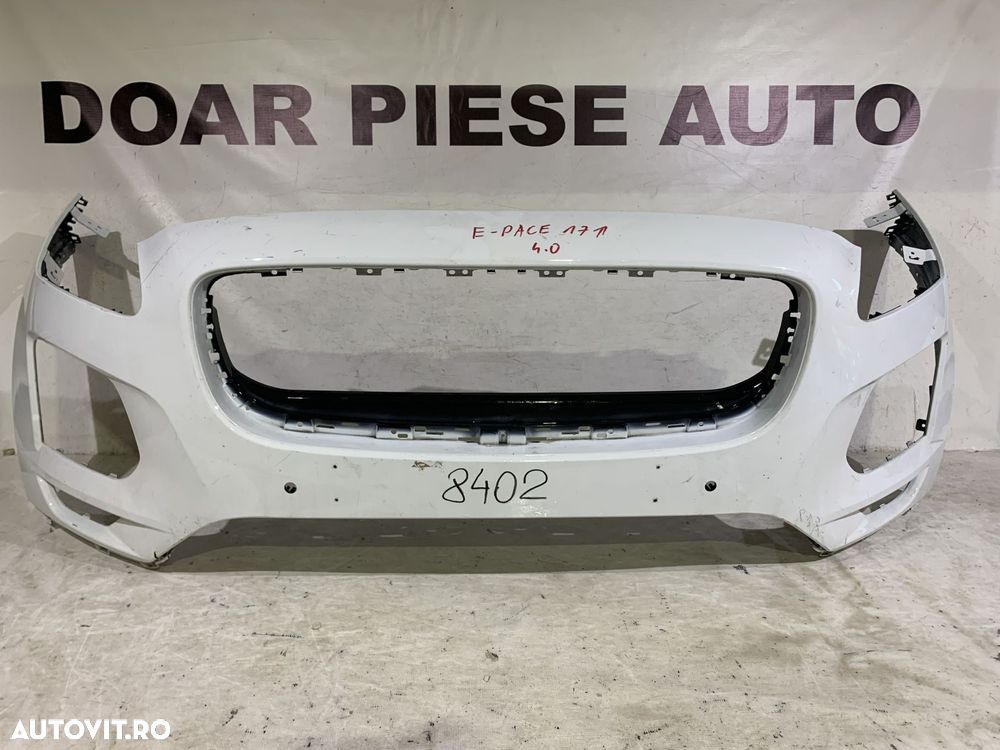 Bara fata Jaguar E-Pace, 2017, 2018, 2019, 2020, 2021, 2022, 2023, cod origine OE J9C3-17F003-AA, cu gauri pentru senzori de parcare (4). - 1
