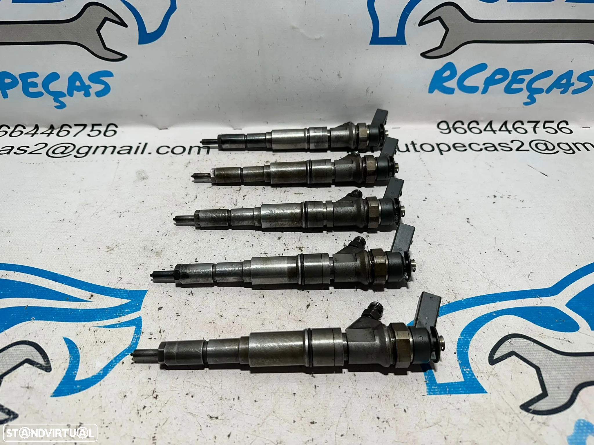 .Conjunto de 5 injetores Bosch BMW Serie 5 E60 Sedan E61 Touring M57D25 256D2 M57 D25 525d 177cv 2006 - 2016 - 4