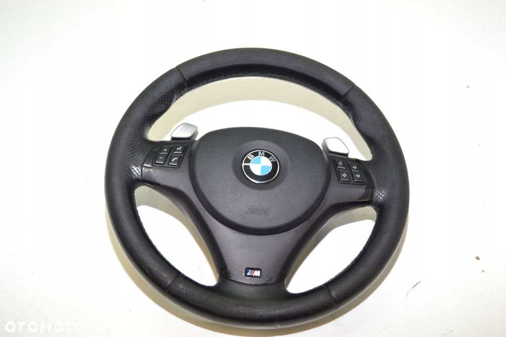 KIEROWNICA TRÓJRAMIENNA MPAKIET ŁOPATKI AIRBAG BMW E90 E91 E92 E93 E87 E82 - 1