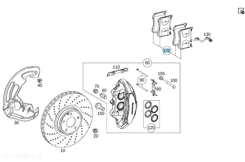 KLOCKI HAMULCOWE PRZÓD MERCEDES BENZ OE 0074204520 - 1