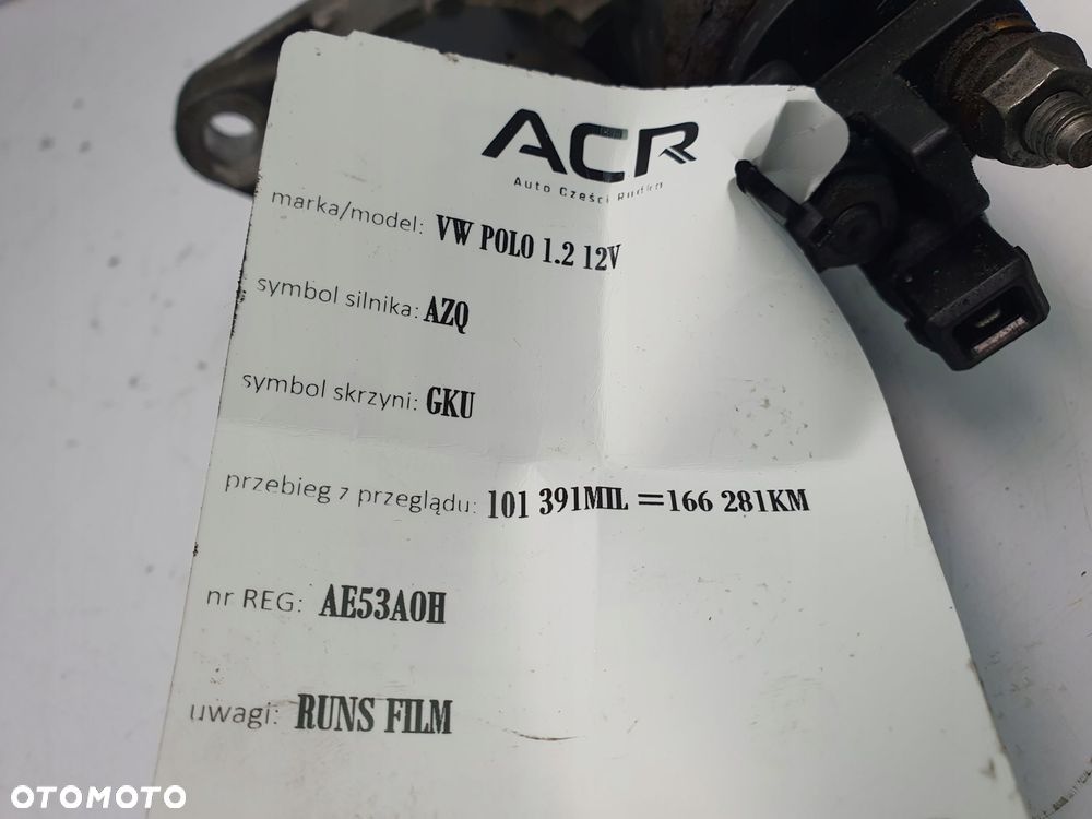 ROZRUSZNIK VW Polo IV 1.2 12V BMD AWY 0001120400 02T911023G - 7