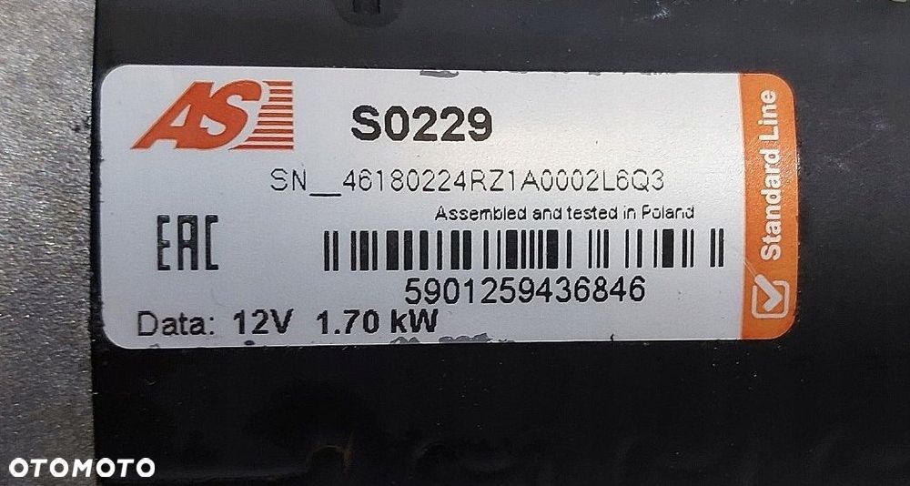 rozrusznik vw caddy iii 2.0 sdi as s0229 - 4