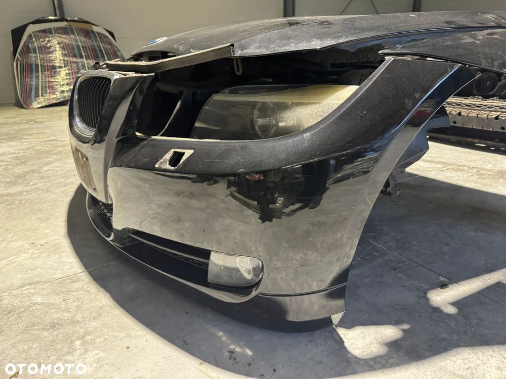 PRZÓD KOMPLETNY ZDERZAK MASKA PAS REFLEKTOR BMW E90 E91 LIFT BLACK SAPPHIRE - 6