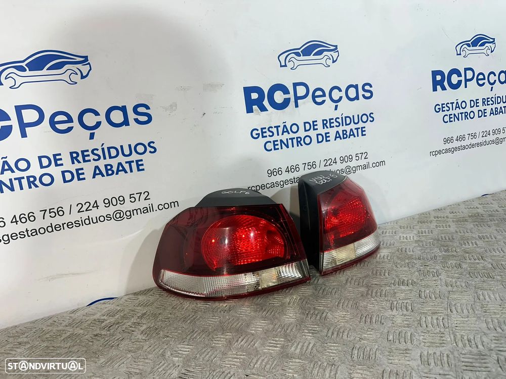 .Conjunto Farolins Tras Traseiro Esquerdo Direito Original Volkswagen VW Golf 6 Mk6 5k0945096M 5k0945095F 2008 - 2013 - 2
