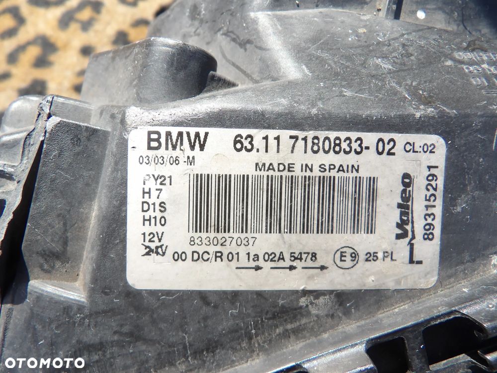BMW - E87 - LIFT - XENON - LEWA LAMPA PRZEDNIA - PĘKNIĘTE SZKŁO - OBUDOWA - URWANE UCHO - UK - 7180833 - 8