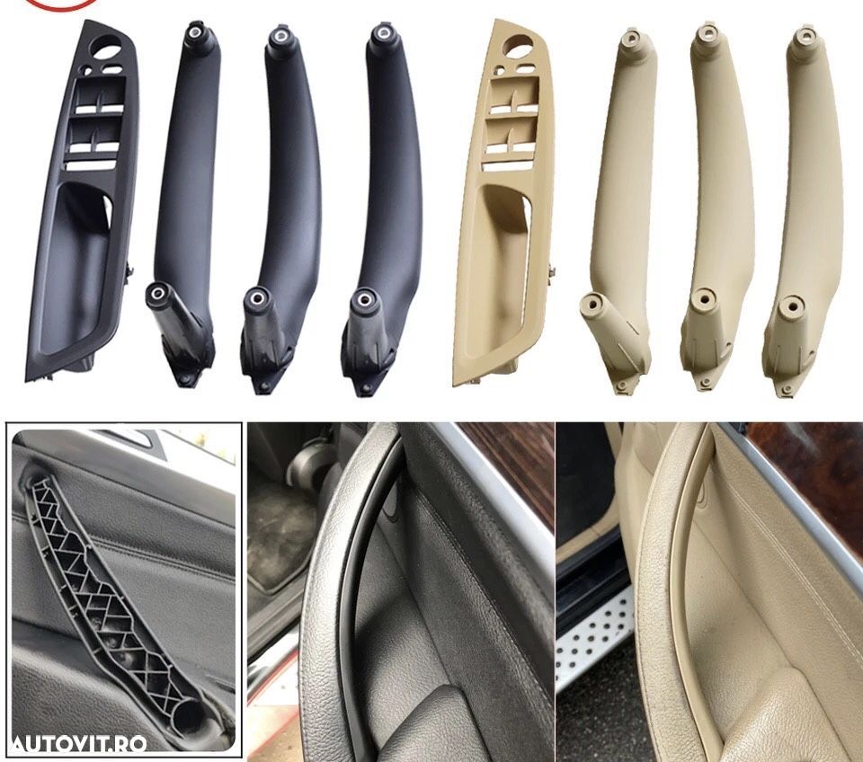 Set manere interior Bmw X5 e70 X6 e71 crem,negru complet - 1
