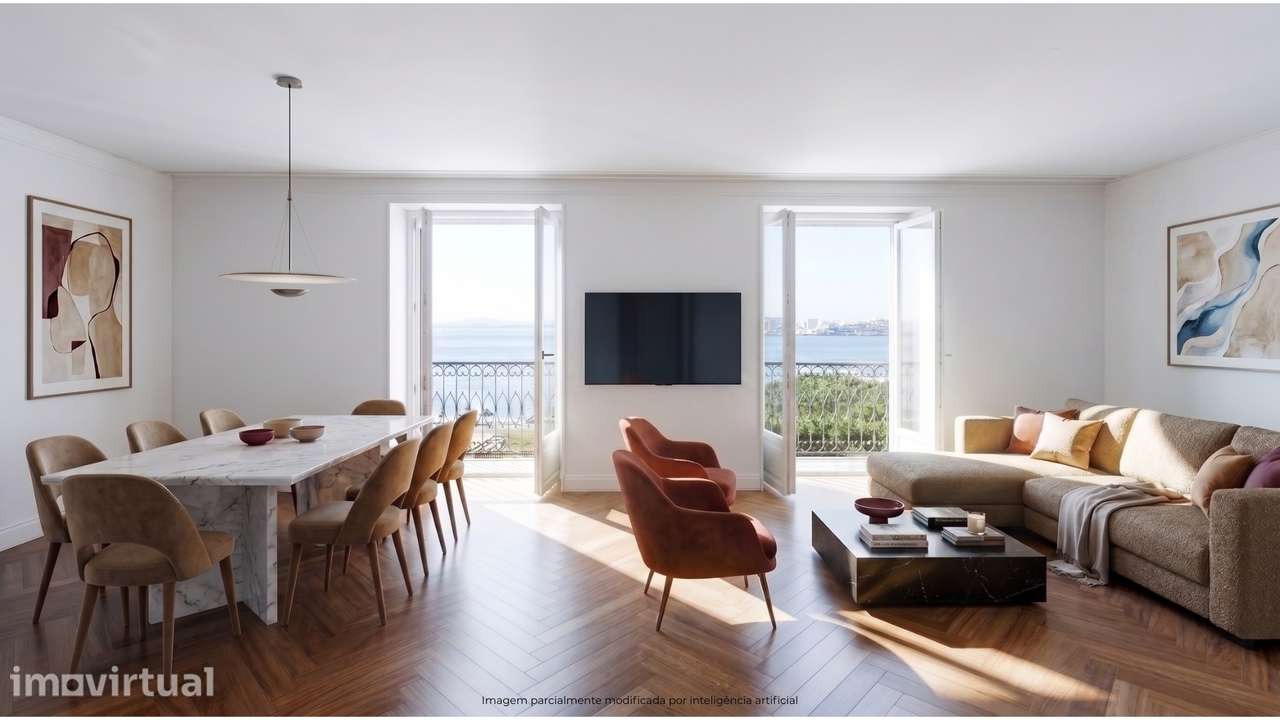 Apartamento T3 Duplex no Chiado | Onde o Tejo entra pela sala - Grande imagem: 4/43