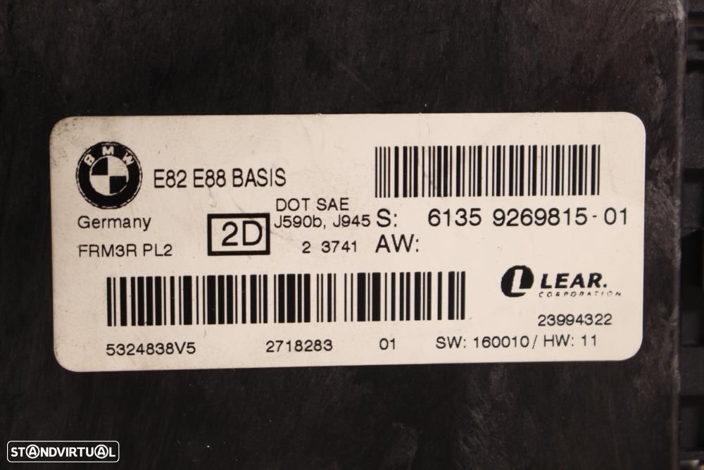 Módulo Eletrónico Bmw 1 Coupé (E82)  61359269815 / 9269815 / 23994322 - 7