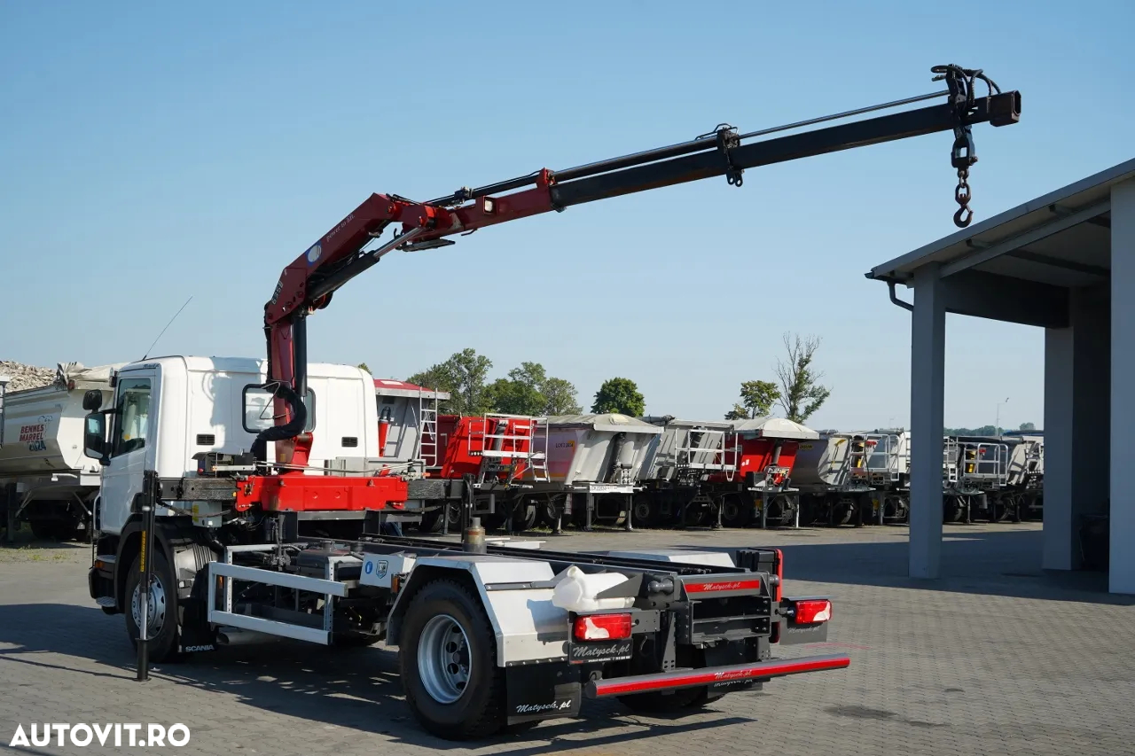 Scania P 280 / 4X2 / CILINDRU BASCUNĂ / + HMF 635 HDS / CAPACITATE DE RIDICARE 1.500 KG / EXTENSIE MAXIMĂ 7 M / RADIOCOMANDĂ / EURO 6 - 3