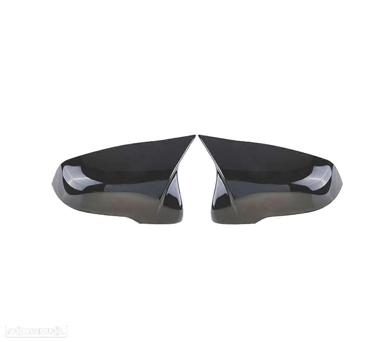 CAPAS DE ESPELHOS RETROVISORES BMW F39 F40 F44 F48 15- LOOK M PRETO BRILHANTE - 2