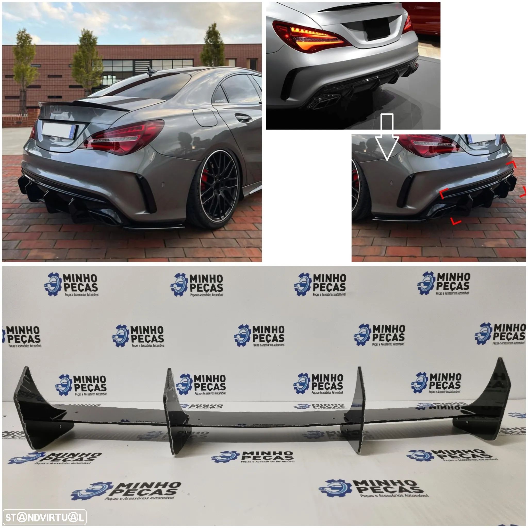 Difusor Traseiro Spliters Mercedes CLA (W117) AMG CLA45 Facelift - 1
