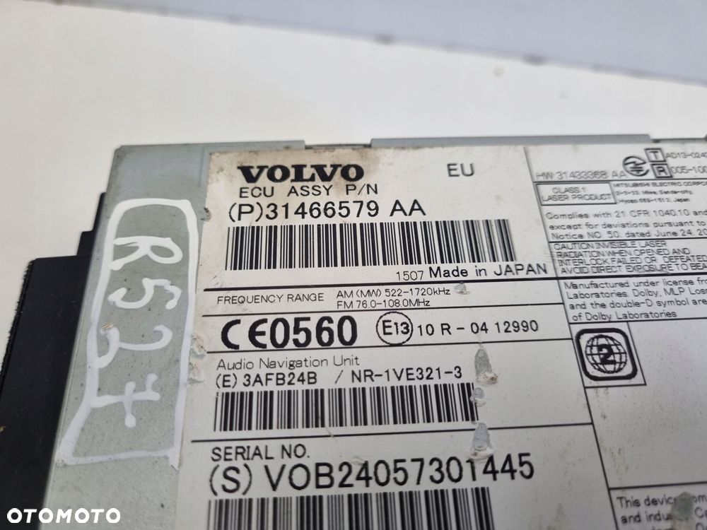 RADIO Volvo V40 II V60 S60 II 31466579 31466579AA CZYTNIK PŁYT CD nawigacja - 14