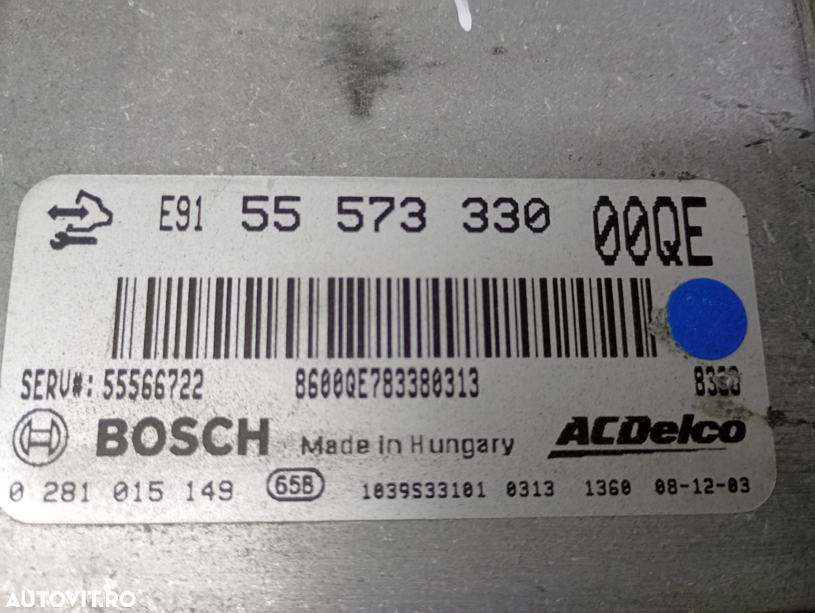 Calculator motor ecu 55573330  2.0 cdti A20DTJ Opel Insignia A [2008 - 3