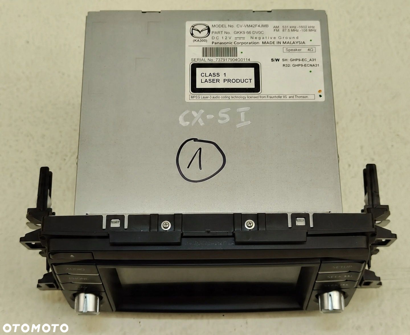 MAZDA CX-5 1 I 12-14 PRZED LIFT RADIO NAWIGACJA WYŚWIETLACZ GKK966DV0C - 7