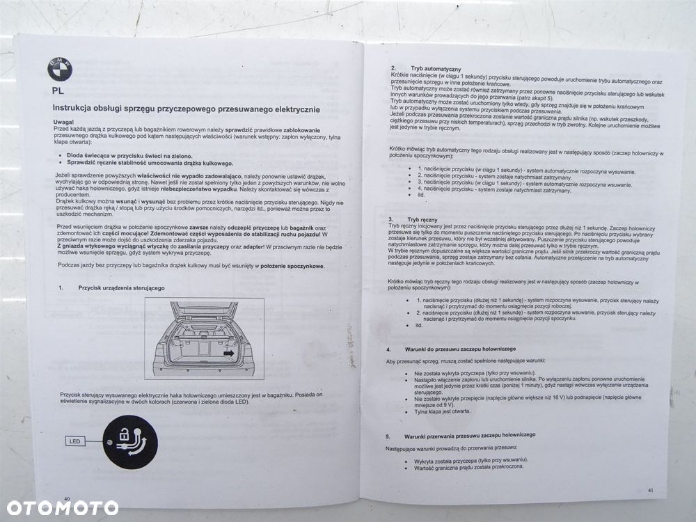 Hak holowniczy elektryczny składan wiązka moduł przycisk 6798714 bmw x3 f25 - 9