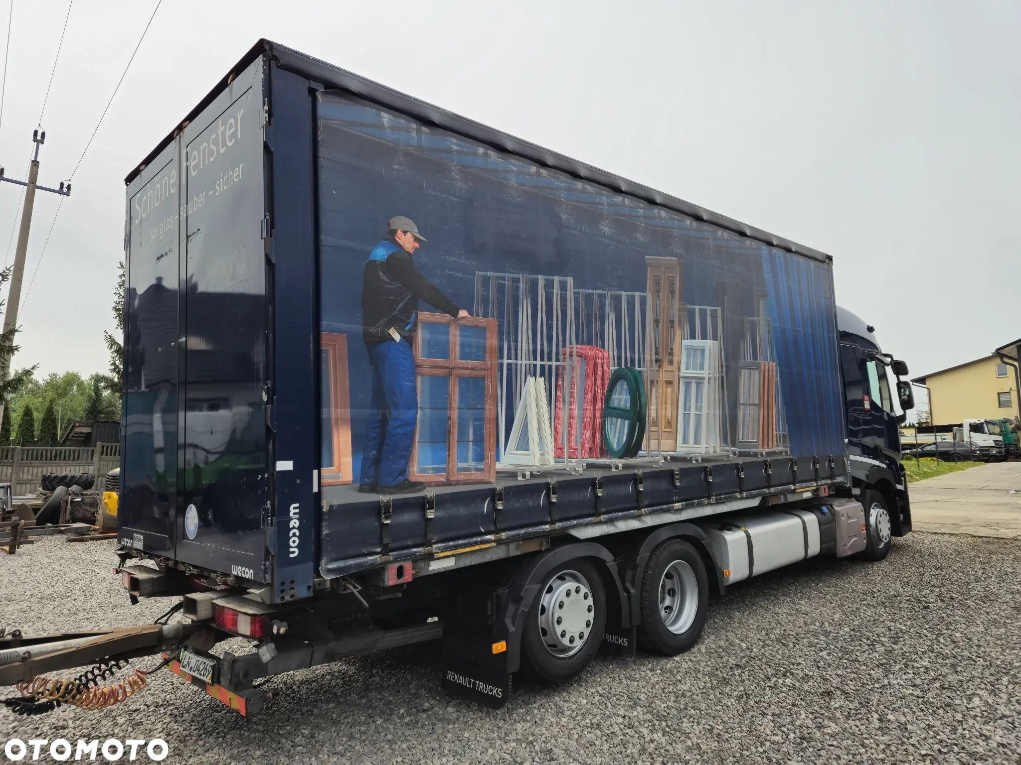 Renault Gama T 430 440 6x2 MEGA BDF + Przyczepa Firanka Plandeka Euro 6 - 5