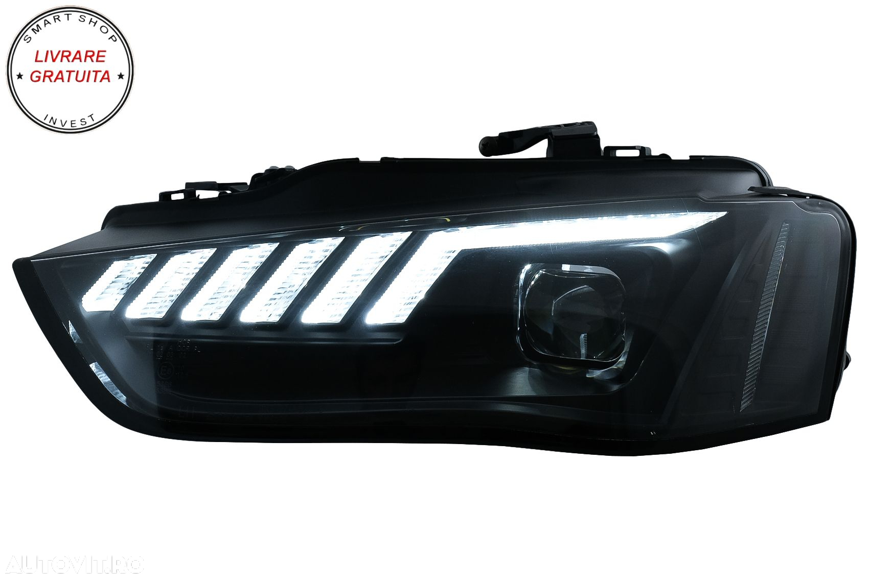 Faruri LED DRL Audi A4 B8.5 Facelift (2012-2015) Negru Semnal Dinamic- livrare gratuita - 2