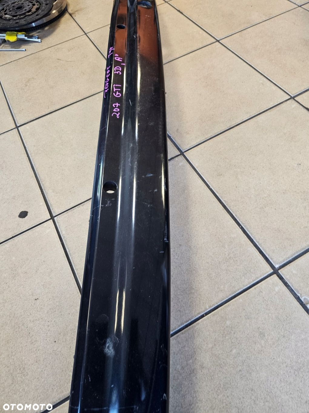 LISTWA NAKŁADKA ZDERZAKA TYŁ PEUGEOT 207 07 GTI GT LIFT CZARNY 3D HB EXLD - 3