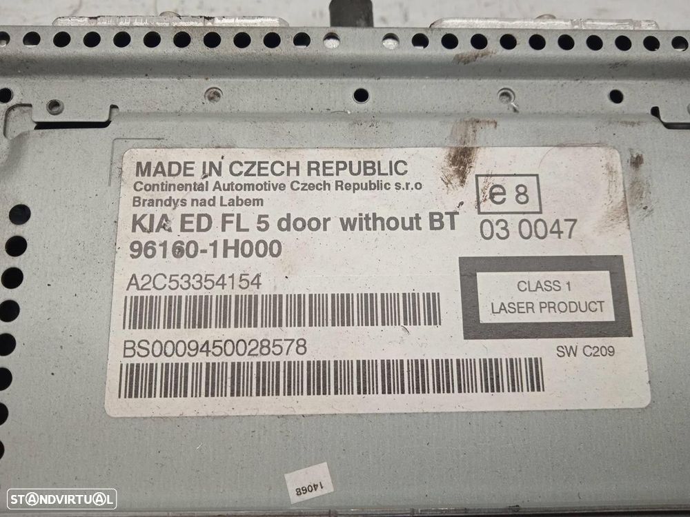 SISTEMA AUDIO / RADIO CD KIA CEED FASTBACK 2010 - 4