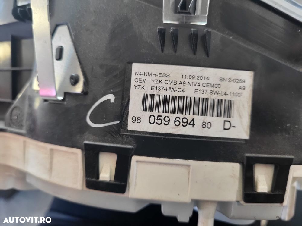 Ceas de bord Peugeot 2008 din 2013 cod 9801904080  H- - 3