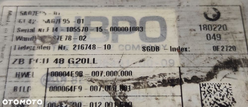 BMW G30 G31 G01 G11 KONWENTER NAPIĘCIA 5A07E95 - 3