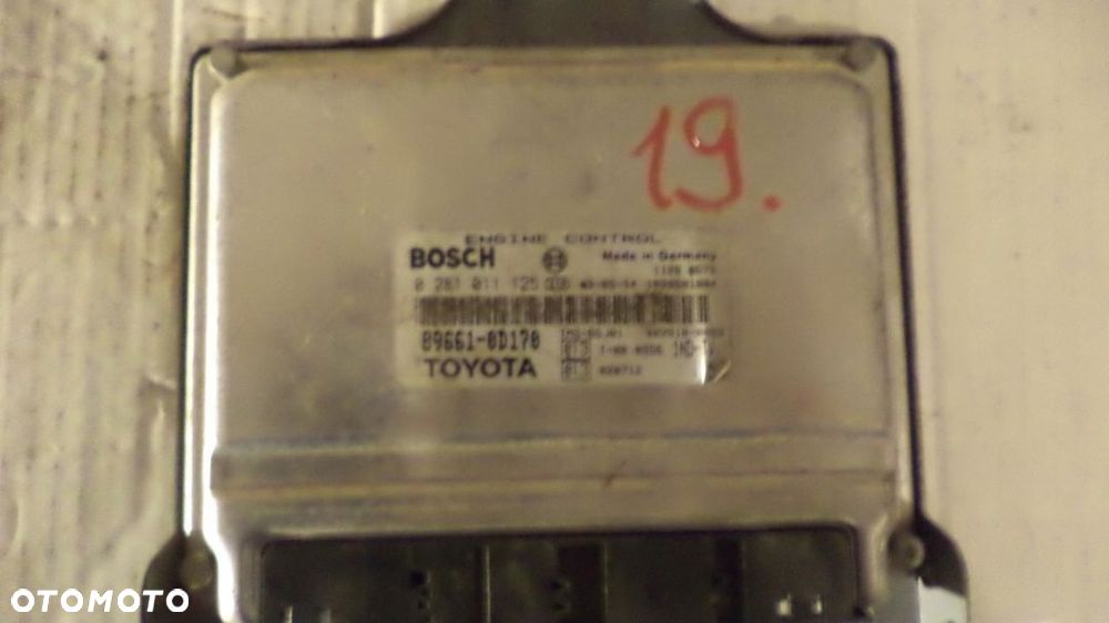 KOMPUTER STEROWNIK TOYOTA 0281001125 89661-0D170 - 1