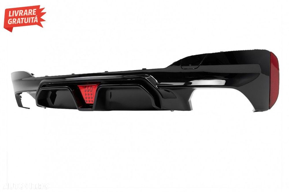 Difuzor Bara Spate cu LED BMW Seria 5 G30 G31 (2017-2024) M5 Design Ne - 5