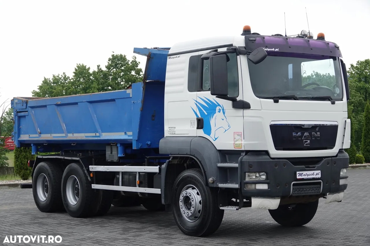 MAN TGS 26.360 / 6x4 / 2 FETE TIPPER / HYDROBRA / BORDMATIC / IMPORTAT - 11