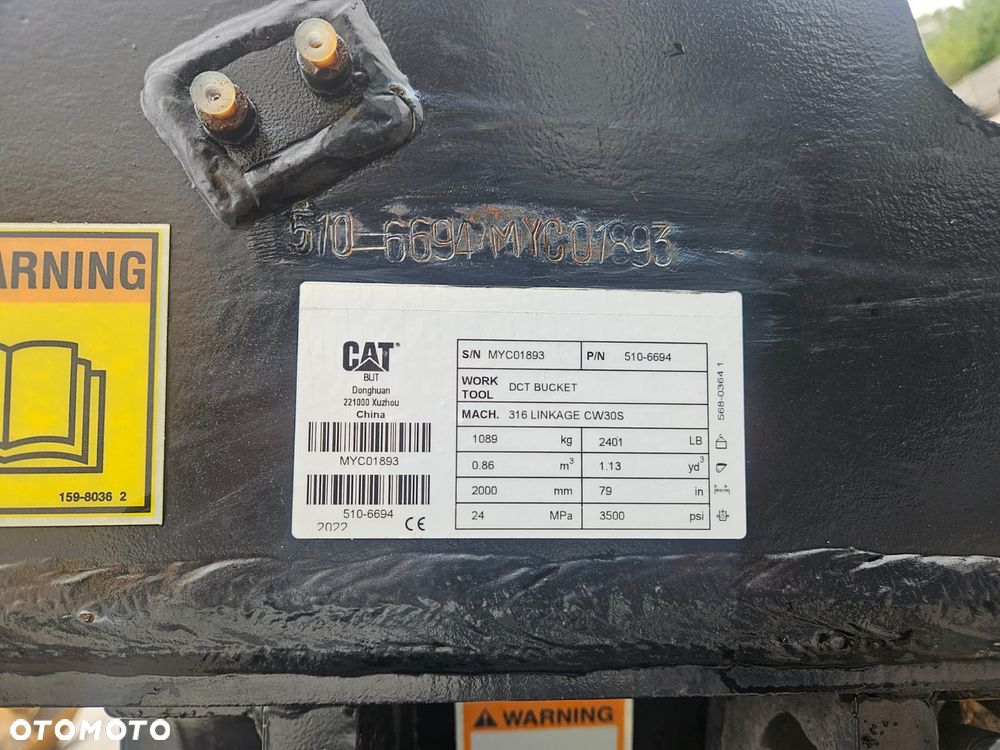 CATERPILLAR CAT ŁYŻKA skarpowa oryginalna CW30S CAT 312 313 315 316 CW20 CW30 CW 30 CW40 Volvo Komatsu - 10