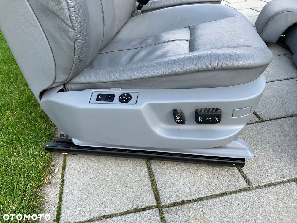 FOTELE KOMFORTY BMW E38 E39 ELEKTRYCZNE PRZED LIFT SZARE SIWE KOMFOTROWE ŁAMANE POMPOWANE KANAPA - 8