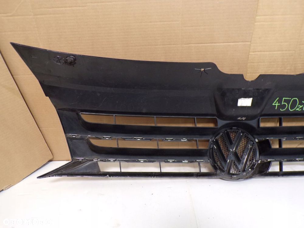 VW T5 LIFT 10- ATRAPA GRILL ORYGINALNA CARAVELLE MULTIVAN CZARNA CHROMY - 5