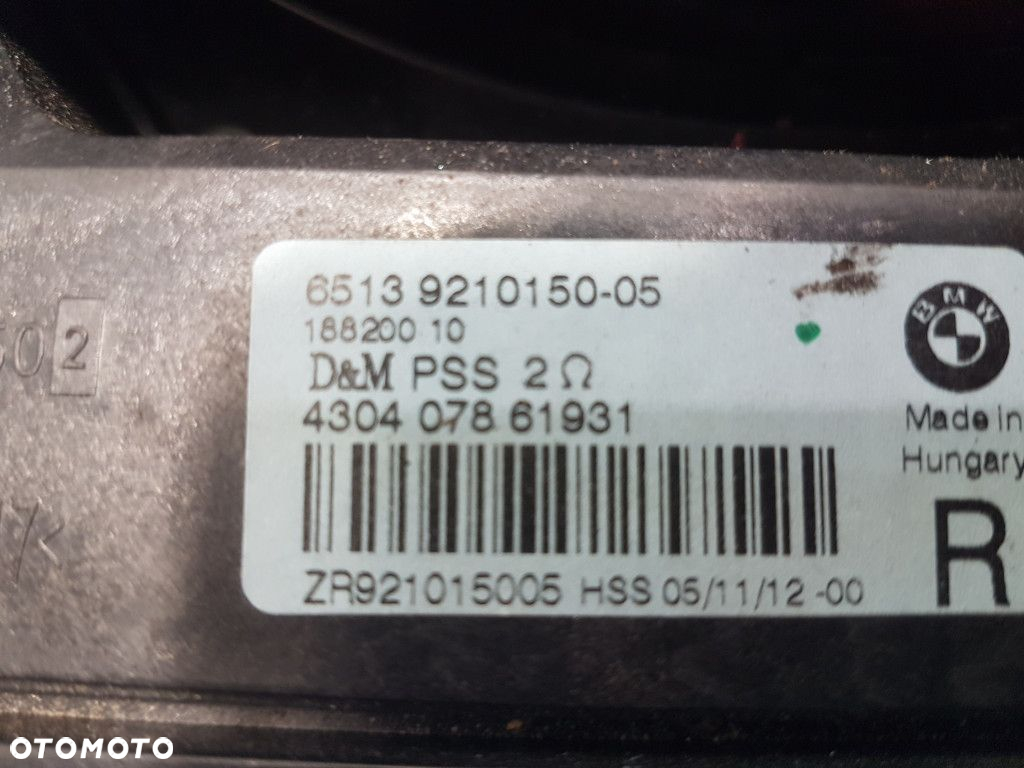 BMW 3 F30 GŁOŚNIK SUBWOOFER NISKOTONOWY PRAWY 9210150 - 5